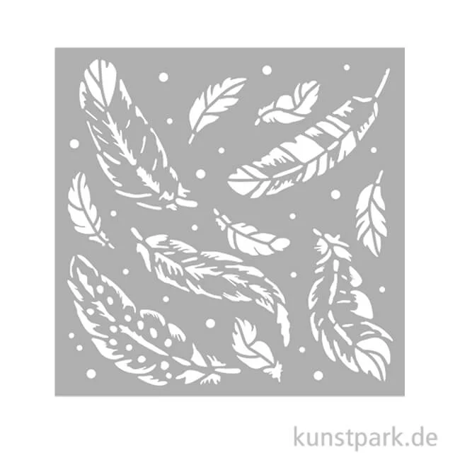 Artikelbild 1 des Artikels “Stamperia Schablone - Herbarium Silvae Feather Pattern, 12 x 12 cm “