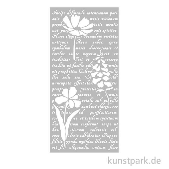 Artikelbild 1 des Artikels “Stamperia Schablone - Herbarium Silvae Letter Flowers, 12 x 25 cm “