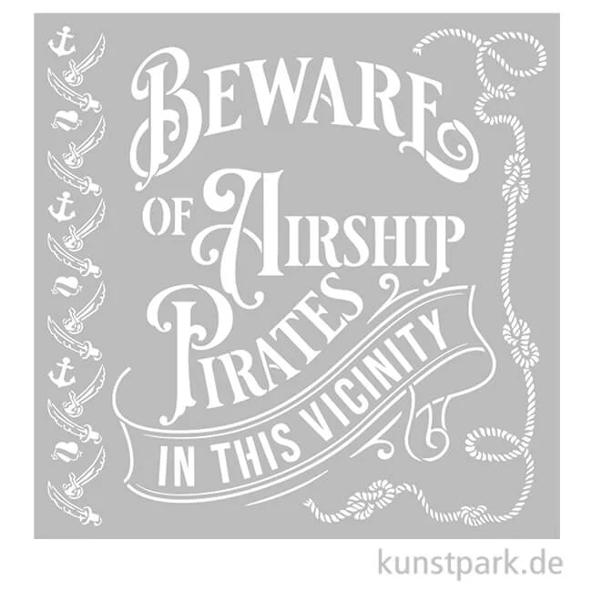 Artikelbild 1 des Artikels “Stamperia Schablone - Lady Vagabond Lifestyle Pirates, 30 x 30 cm “