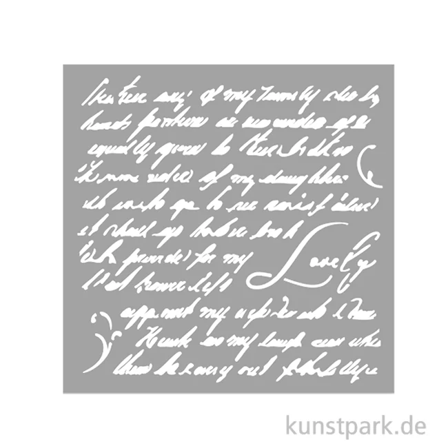 Artikelbild 1 des Artikels “Stamperia Schablone - Masquerade Handwriting, 12 x 12 cm “