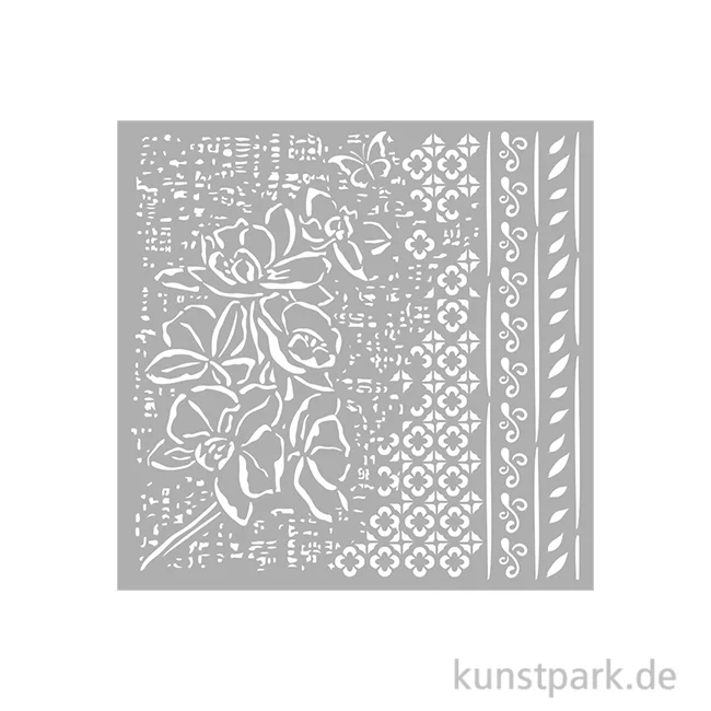 Artikelbild 1 des Artikels “Stamperia Schablone - Orchids and Cats Orchid Pattern, 18 x 18 cm “
