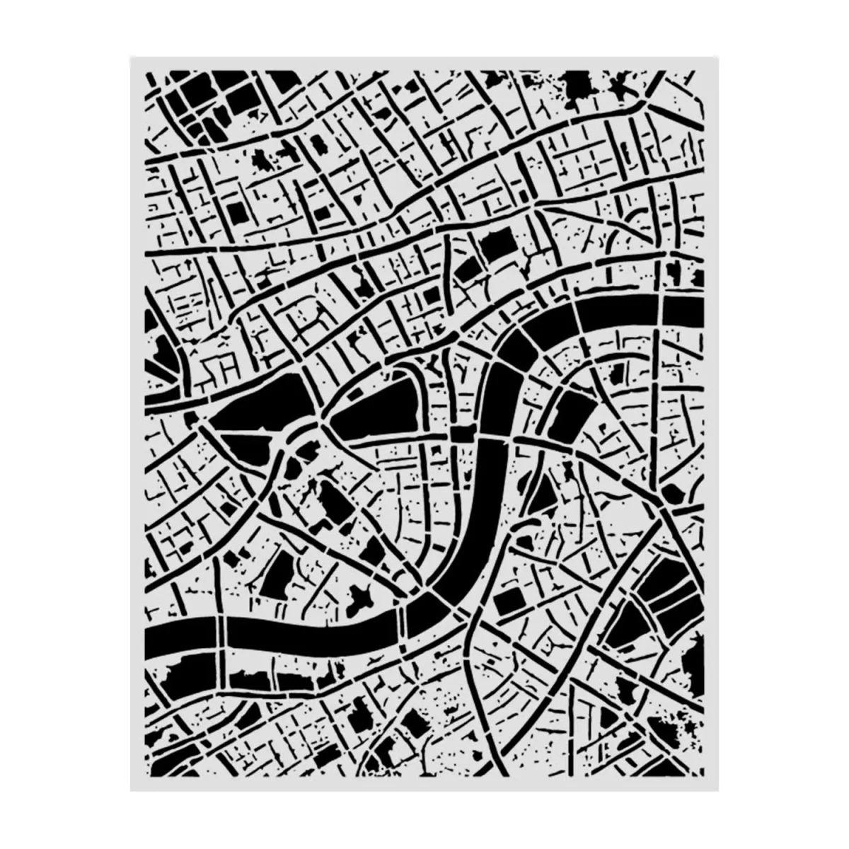 Artikelbild 1 des Artikels “Stamperia Schablone - Our Way Street Map, 20 x 25 cm “
