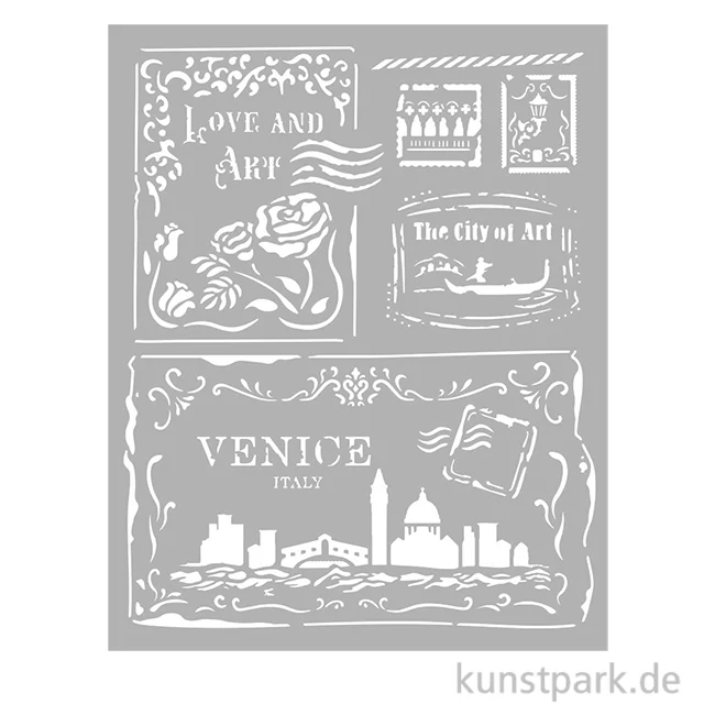 Artikelbild 1 des Artikels “Stamperia Schablone - Venice City of Art Cards, 20 x 25 cm “