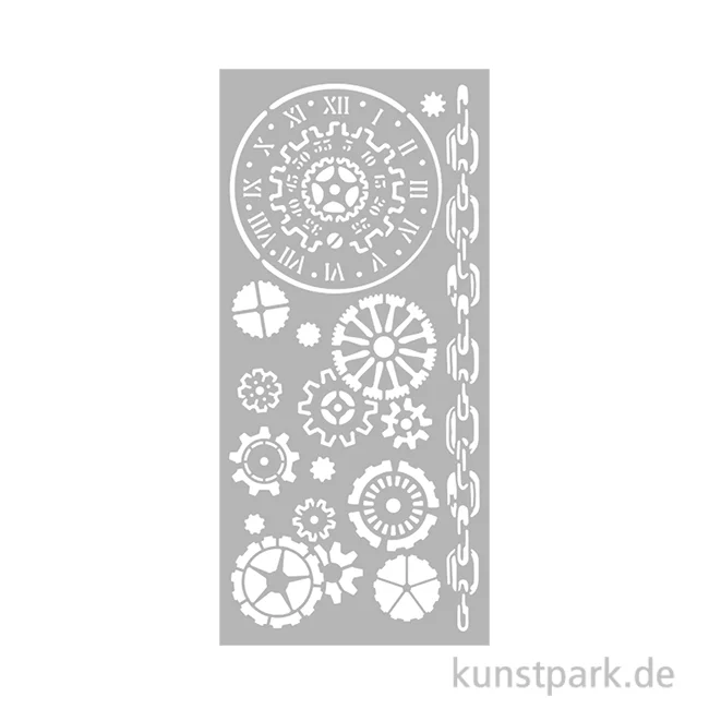 Artikelbild 1 des Artikels “Stamperia Schablone - Voyages Fantastiques Mechanisms, 12 x 25 cm “