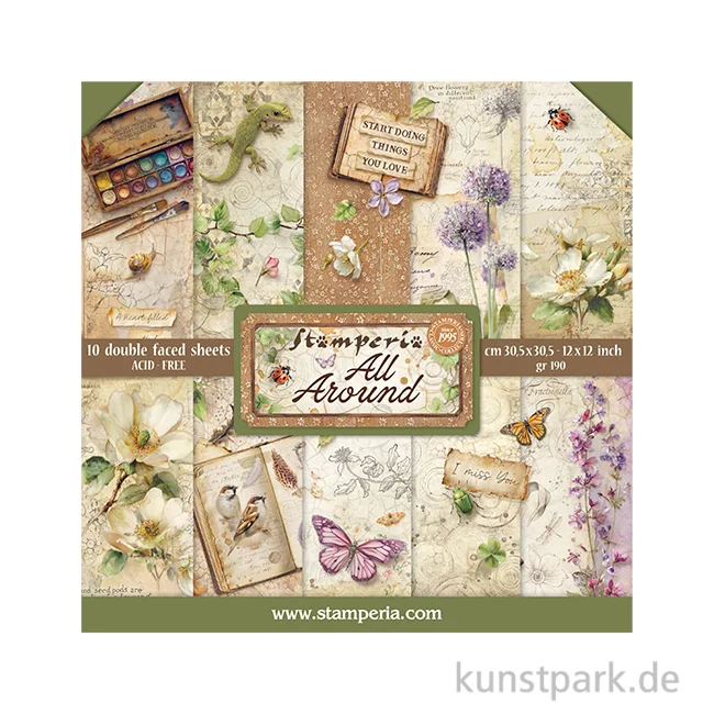Artikelbild 1 des Artikels “Stamperia Scrapbooking Pad - All Around, 30,5 x 30,5 cm “