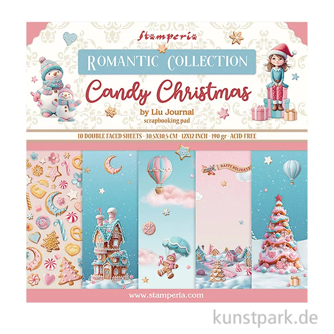 Artikelbild 1 des Artikels “Stamperia Scrapbooking Pad - Candy Christmas, 30,5 x 30,5 cm “