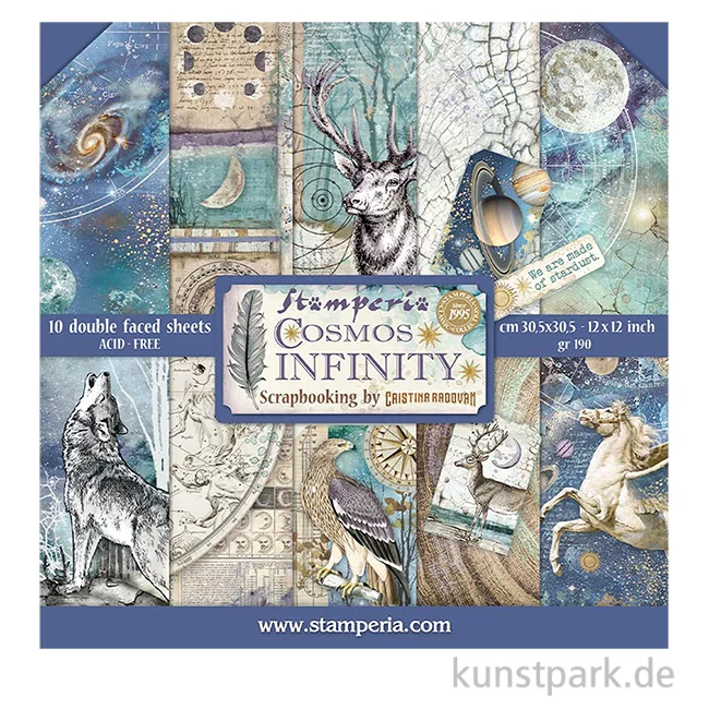 Artikelbild 1 des Artikels “Stamperia Scrapbooking Pad - Cosmos Infinity 30,5 x 30,5 cm “
