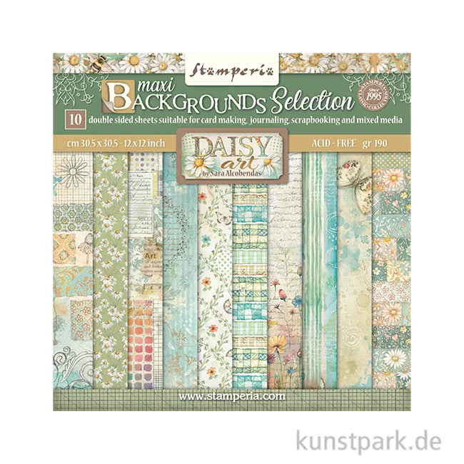 Artikelbild 1 des Artikels “Stamperia Scrapbooking Pad - Daisy Art Backgrounds, 30,5 x 30,5 cm “