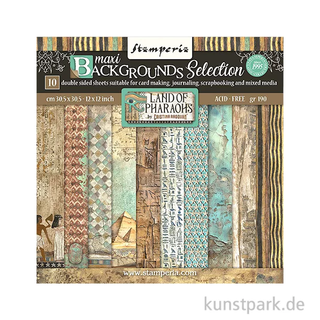 Artikelbild 1 des Artikels “Stamperia Scrapbooking Pad - Fortune Backgrounds, 30,5 x 30,5 cm “
