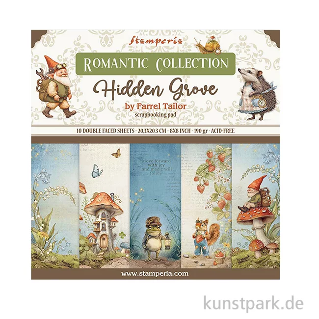 Artikelbild 1 des Artikels “Stamperia Scrapbooking Pad - Hidden Grove, 20,3 x 20,3 cm “
