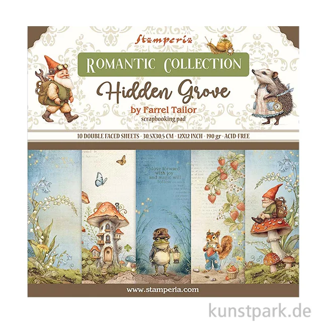 Artikelbild 1 des Artikels “Stamperia Scrapbooking Pad - Hidden Grove, 30,5 x 30,5 cm “