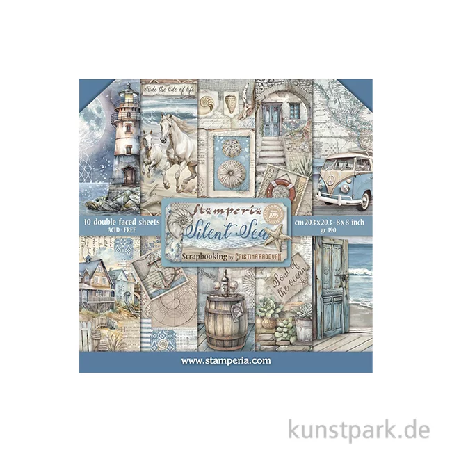 Artikelbild 1 des Artikels “Stamperia Scrapbooking Pad - Silent Sea, 20,3 x 20,3 cm “