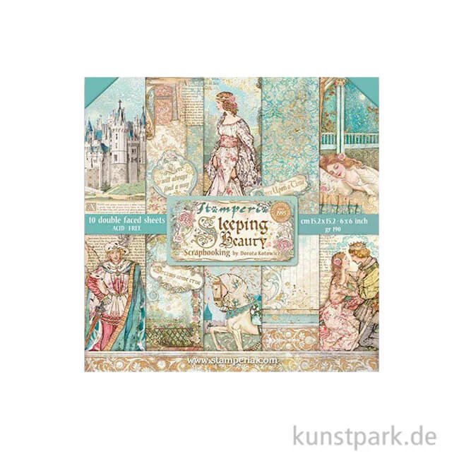 Artikelbild 1 des Artikels “Stamperia Scrapbooking Pad - Sleeping Beauty, 15,24 x 15,24 cm “