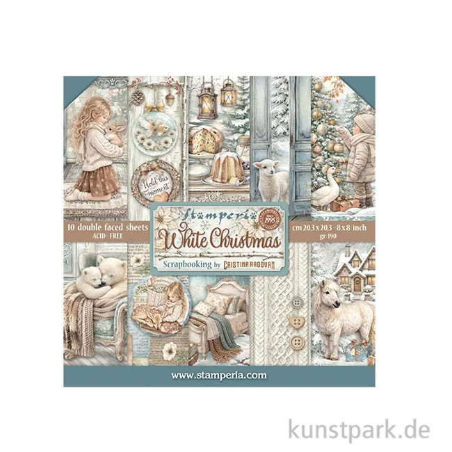 Artikelbild 1 des Artikels “Stamperia Scrapbooking Pad - White Christmas, 20,3 x 20,3 cm “