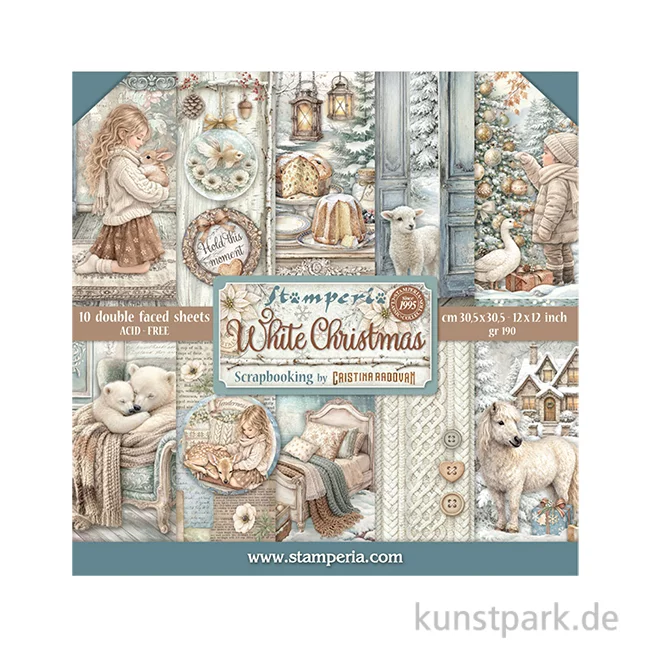 Artikelbild 1 des Artikels “Stamperia Scrapbooking Pad - White Christmas, 30,5 x 30,5 cm “