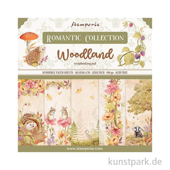 Artikelbild 1 des Artikels “Stamperia Scrapbooking Pad - Woodland, 30,5 x 30,5 cm “