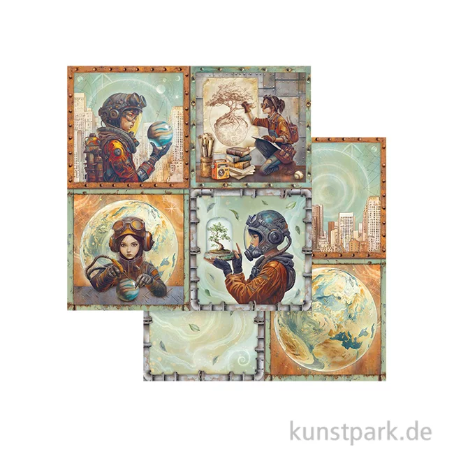 Artikelbild 1 des Artikels “Stamperia Scrappapier - A New Beginning 4 Cards, 30,5 x 30,5 cm “