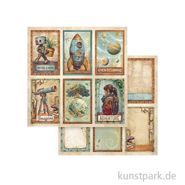 Artikelbild 1 des Artikels “Stamperia Scrappapier - A New Beginning 6 Cards, 30,5 x 30,5 cm “