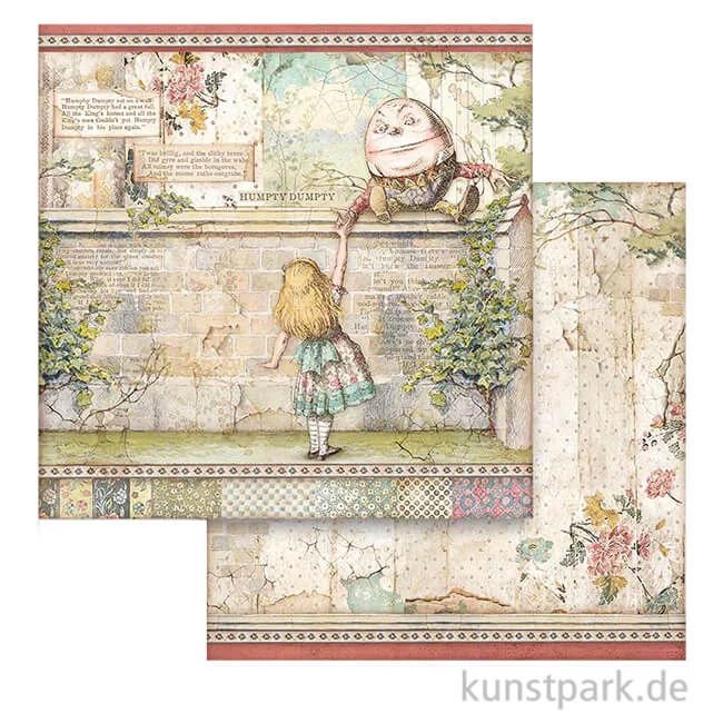 Artikelbild 1 des Artikels “Stamperia Scrappapier - Alice Humpty Dumpty, 30,5x30,5 cm “