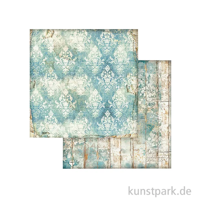 Artikelbild 1 des Artikels “Stamperia Scrappapier - Alterego Turquoise Wallpaper, 30,5 x 30,5 cm “