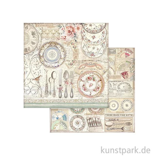 Artikelbild 1 des Artikels “Stamperia Scrappapier - Brocante Antiques Ceramic Plates, 30,5 cm “