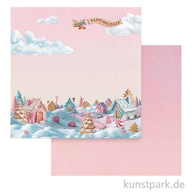Artikelbild 1 des Artikels “Stamperia Scrappapier - Candy Christmas Village, 30,5 x 30,5 cm “