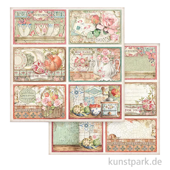 Artikelbild 1 des Artikels “Stamperia Scrappapier - Casa Granada 6 Cards 30,5 x 30,5 cm “