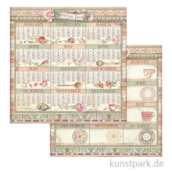 Artikelbild 1 des Artikels “Stamperia Scrappapier - Casa Granada Calendar 30,5 x 30,5 cm “