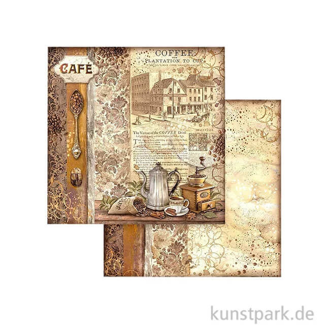 Artikelbild 1 des Artikels “Stamperia Scrappapier - Coffee and Chocolate Grinder, 30,5 x 30,5 cm “