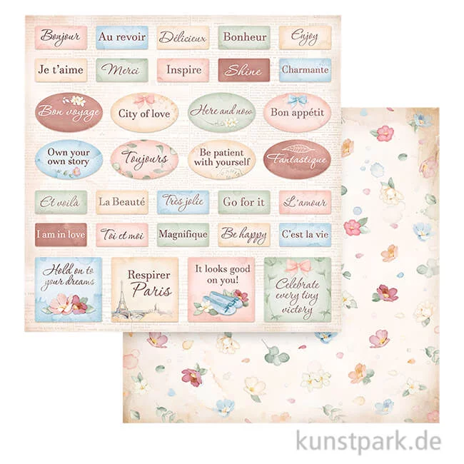 Artikelbild 1 des Artikels “Stamperia Scrappapier - Create Happiness Oh la la Labels, 30,5 cm “