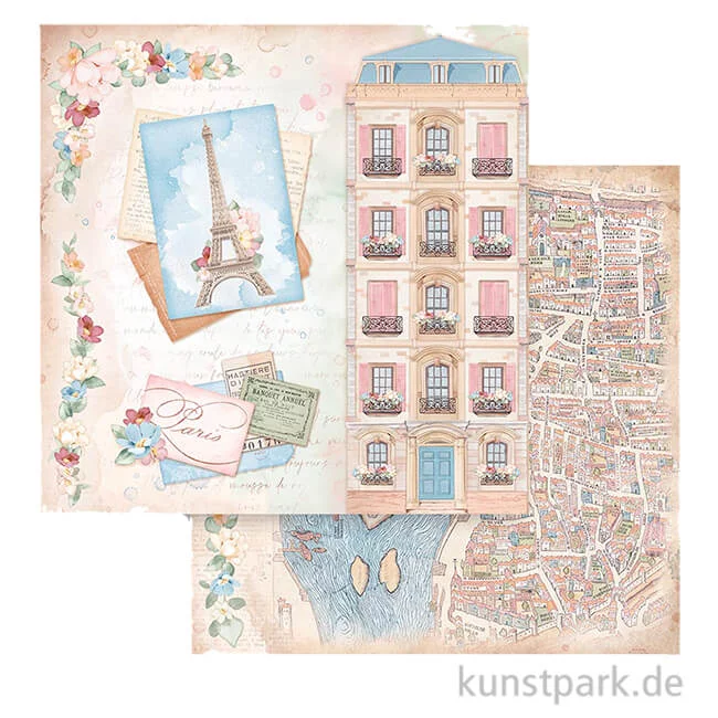 Artikelbild 1 des Artikels “Stamperia Scrappapier - Create Happiness Oh la la Tour Eiffel, 30,5 cm “