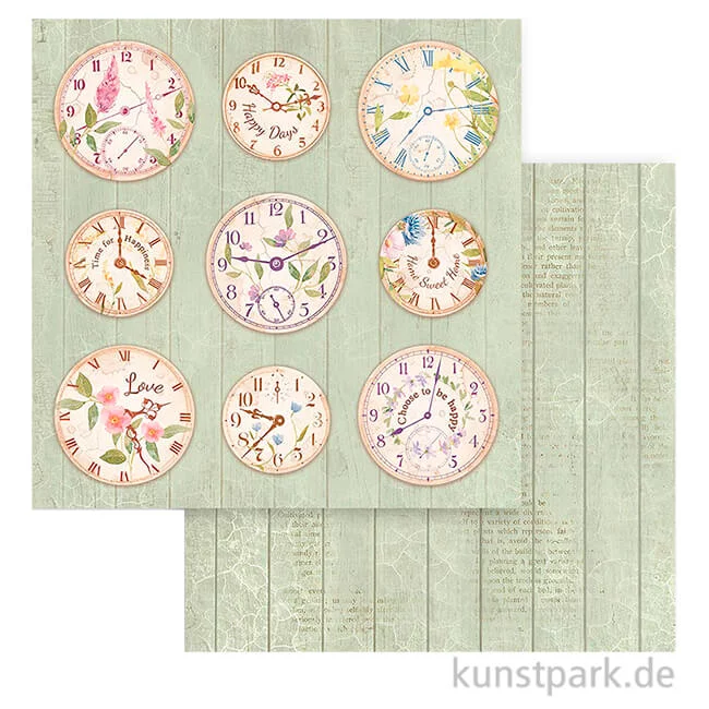 Artikelbild 1 des Artikels “Stamperia Scrappapier - Create Happiness Welcome Home Clocks, 30,5 cm “