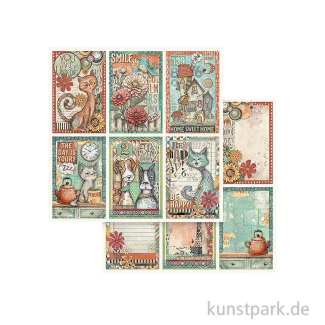 Artikelbild 1 des Artikels “Stamperia Scrappapier - Furry Friends 6 Cards, 30,5 x 30,5 cm “