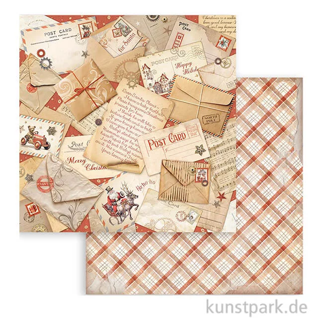 Artikelbild 1 des Artikels “Stamperia Scrappapier - Gear up for Christmas Post Cards, 30,5 cm “