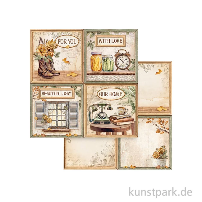 Artikelbild 1 des Artikels “Stamperia Scrappapier - Golden Harmony 4 Cards, 30,5 x 30,5 cm “