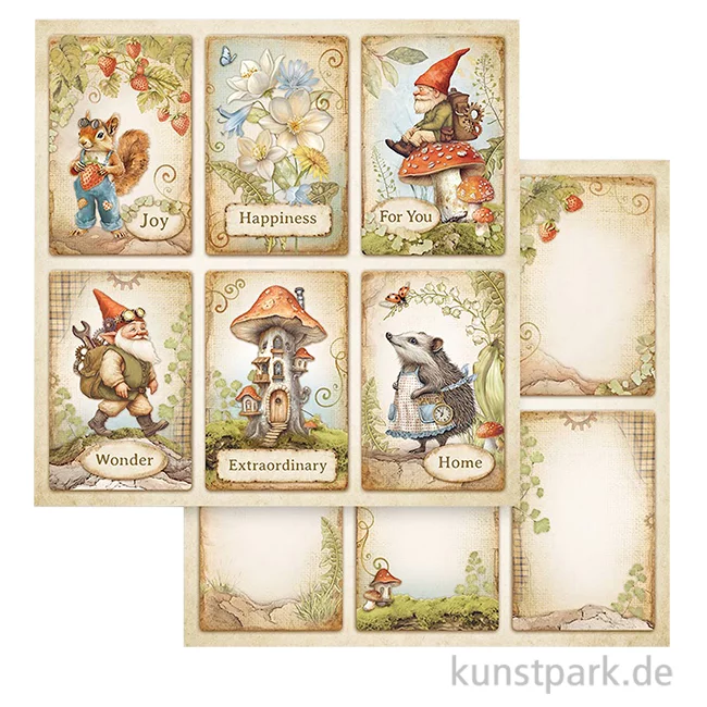 Artikelbild 1 des Artikels “Stamperia Scrappapier - Hidden Grove 6 Cards, 30,5 x 30,5 cm “