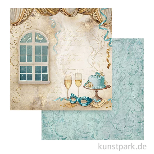 Artikelbild 1 des Artikels “Stamperia Scrappapier - Masquerade Window, 30,5 x 30,5 cm “