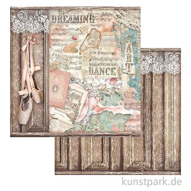 Artikelbild 1 des Artikels “Stamperia Scrappapier - Passion Ballet Shoes, 30,5x30,5 cm “