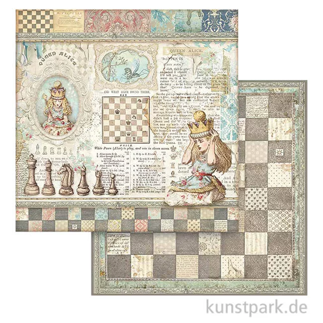 Artikelbild 1 des Artikels “Stamperia Scrappapier - Queen Alice, 30,5x30,5 cm “