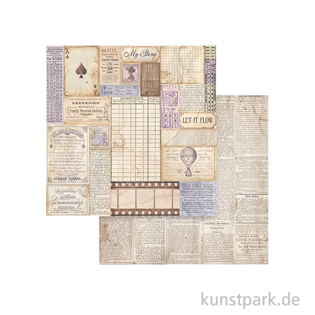 Artikelbild 1 des Artikels “Stamperia Scrappapier - Quiet Days Mixed Backgrounds, 30,5 x 30,5 cm “