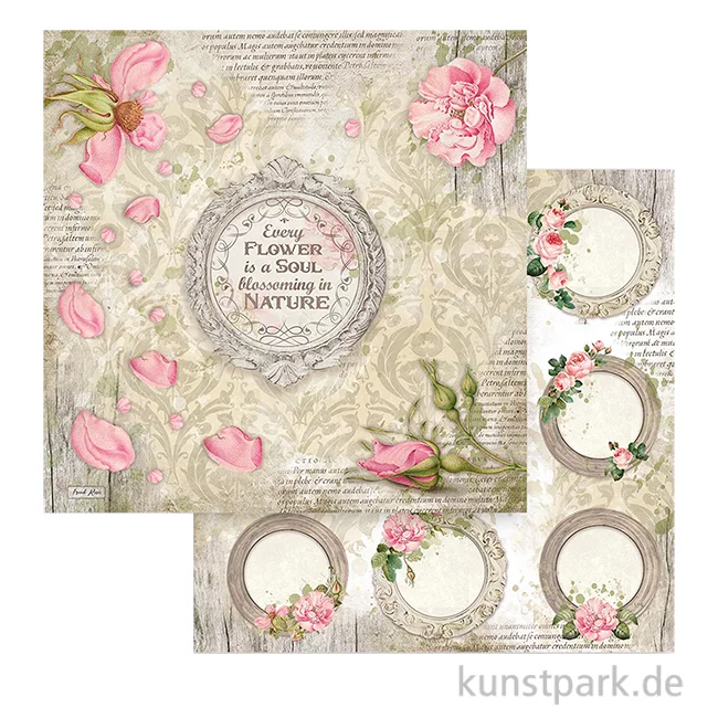 Artikelbild 1 des Artikels “Stamperia Scrappapier - Romantic Garden House Garlands 30,5 x 30,5 cm “