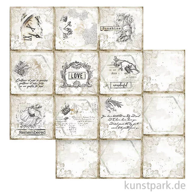 Artikelbild 1 des Artikels “Stamperia Scrappapier - Romantic Journal Cards, 30,5x30,5 cm “