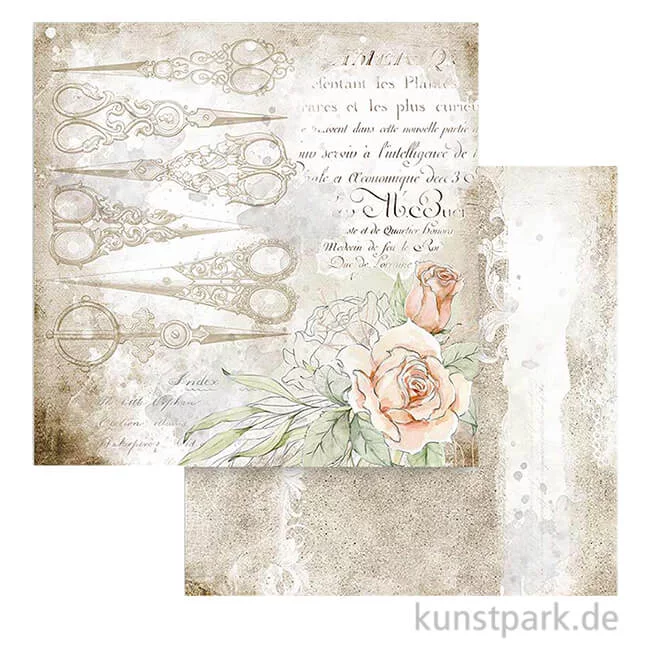 Artikelbild 1 des Artikels “Stamperia Scrappapier - Romantic Threads Scissors, 30,5x30,5 cm “