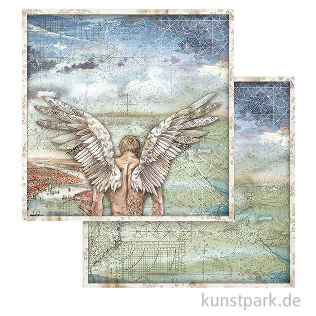 Artikelbild 1 des Artikels “Stamperia Scrappapier - Sir Vagabond Wings, 30,5 x 30,5 cm “