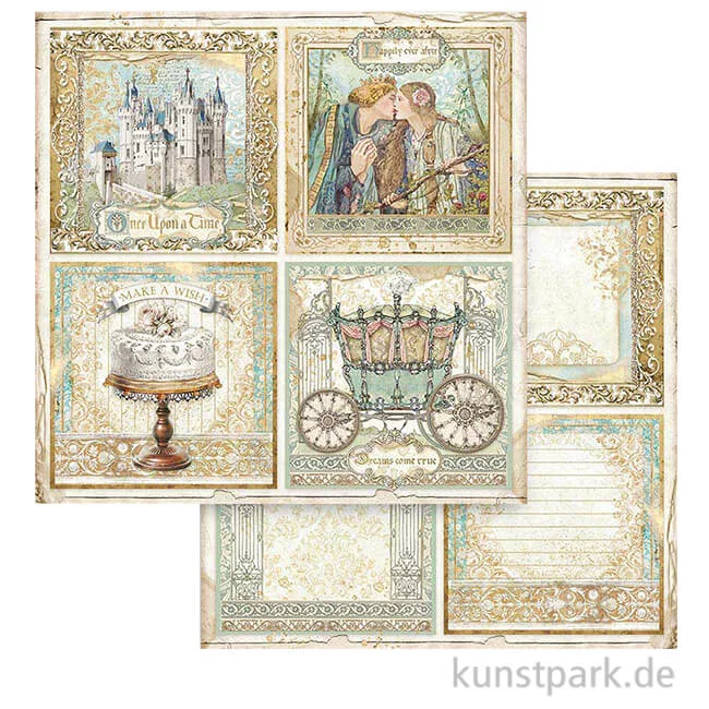 Artikelbild 1 des Artikels “Stamperia Scrappapier - Sleeping Beauty 4 Cards, 30,5x30,5 cm “