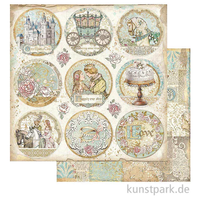 Artikelbild 1 des Artikels “Stamperia Scrappapier - Sleeping Beauty Rounds, 30,5x30,5 cm “