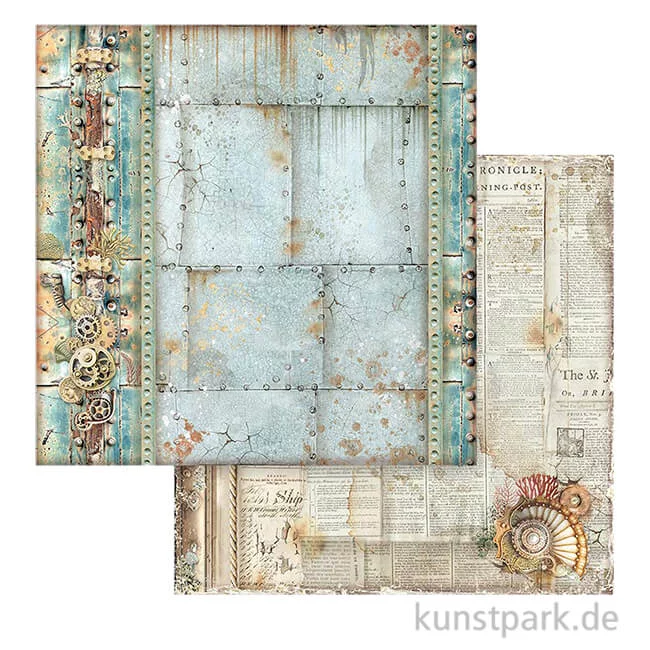 Artikelbild 1 des Artikels “Stamperia Scrappapier - Songs of the Sea Mechanism, 30,5 x 30,5 cm “