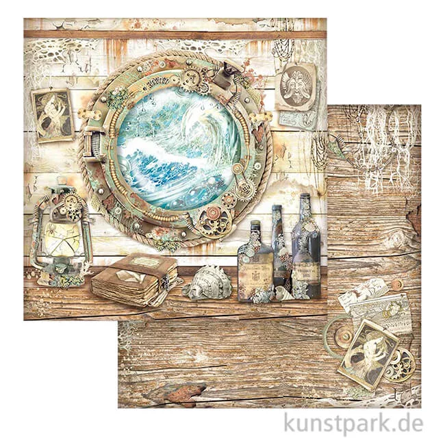 Artikelbild 1 des Artikels “Stamperia Scrappapier - Songs of the Sea Portholes, 30,5 x 30,5 cm “