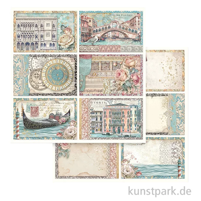 Artikelbild 1 des Artikels “Stamperia Scrappapier - Venice City of Art 6 Cards, 30,5 x 30,5 cm “