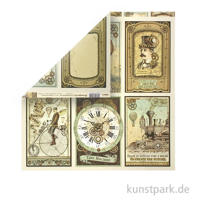 Artikelbild 1 des Artikels “Stamperia Scrappapier - Voyages Fantastiques Cards, 30,5 x 30,5 cm “